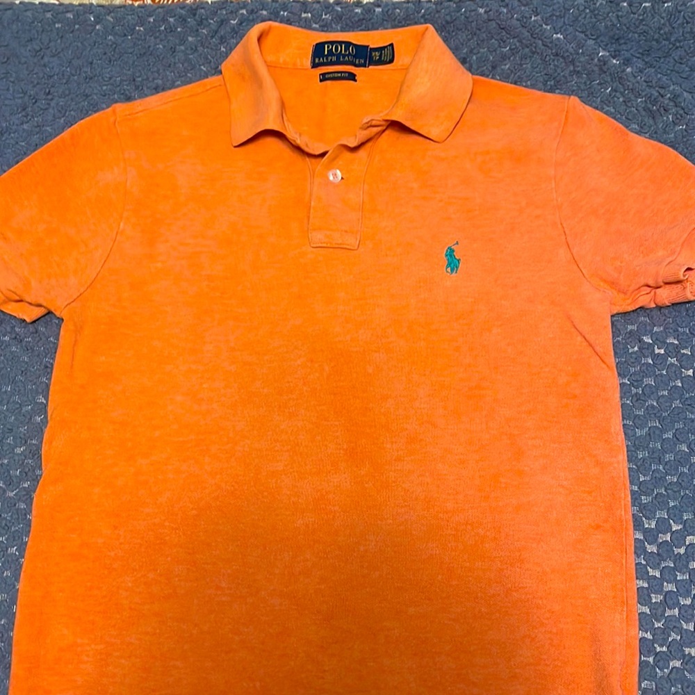 Polo men’s XS heather orange golf shirt